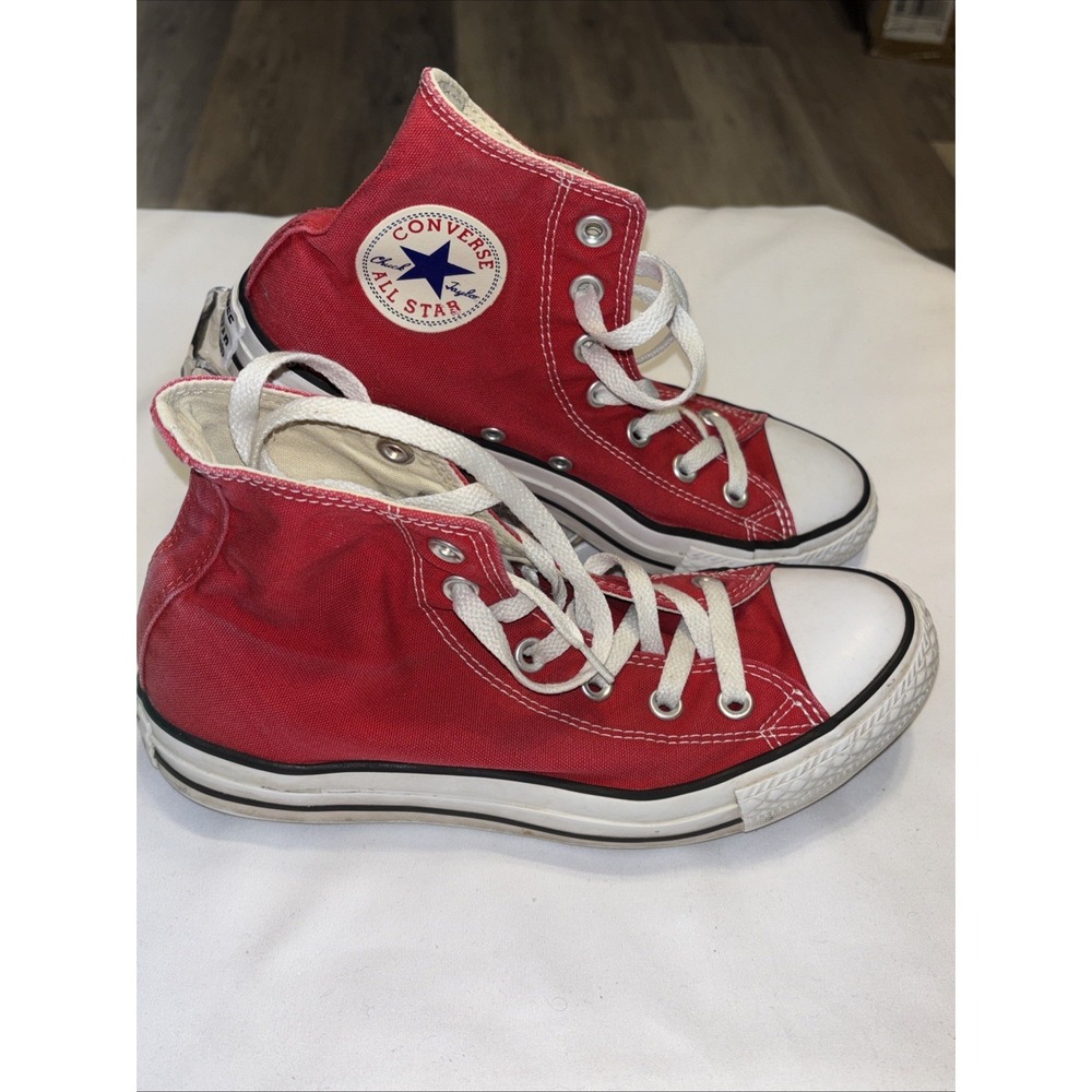 Converse Chuck Taylor All Star High Top Red Mens 6 Womens 8 Shoes Canvas